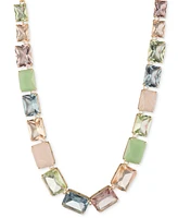 Lauren Ralph Lauren Gold-Tone Multi Stone Collar Necklace, 16" + 3" extender