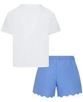 Nike Little Girls 2-Pc. Swoosh Motion Wavy Short Set