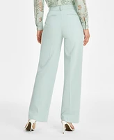 Anne Klein Women's Liberty Stretch High Rise Wide-Leg Pull-On Pants