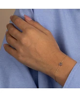 Sapphire Blue Star Of David Bracelet 14K