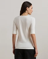 Lauren Ralph Elbow-Sleeve Top