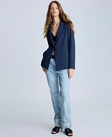 Kenneth Cole Women's Athletic Stretch One-Button Blazer