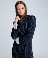 Kenneth Cole Women's Pinstriped Double-Breasted Jacket