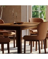 Maven Lane Cleo Contemporary Wooden Dining Table in Refined Brown Finish