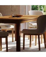 Maven Lane Cleo Contemporary Wooden Dining Table in Refined Natural Finish