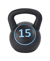 BalanceFrom Wide Grip Kettlebell Fitness Exercise Weights, 5, 10, and 15 Pounds