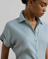 Lauren Ralph Dolman-Sleeve Linen Shirt, Regular & Petite