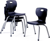 School Student Stack Chair - Luxurious and Comfortable Molded Seat with Robust Riveted Frame
