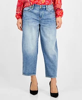 Liverpool Los Angeles Petite Mid-Rise Barrel-Leg Jeans