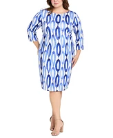 R & M Richards Plus Printed Sheath Dress