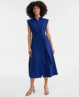 On 34th Women's Cotton Belted Midi Shirtdress, Exclusively at Macy's