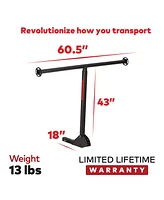 Yakima LongArm Aluminum Hitch Mounted Adjustable Truck Bed Extender Rack, Black