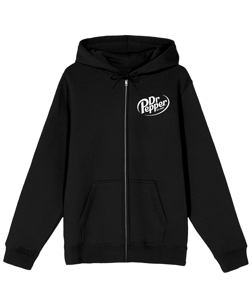 Dr. Pepper Energy Up Men's Black Zippered Hoodie