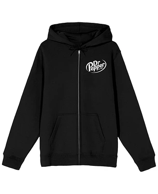 Dr. Pepper Men's Energy Up Black Zippered Hoodie-l