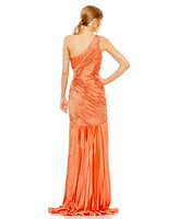 Mac Duggal Women's Side Cut-Out One-Shoulder Pleated Gown