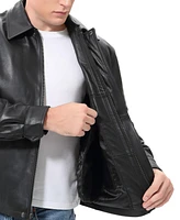 Bgsd Men Ryan Zip Front Leather Jacket