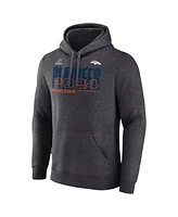 Fanatics Men's Heather Charcoal Denver Broncos 2024 Nfl Playoffs Pullover Hoodie