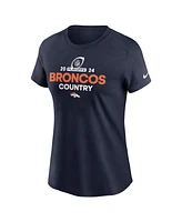 Nike Women's Navy Denver Broncos 2024 Nfl Playoffs T-Shirt