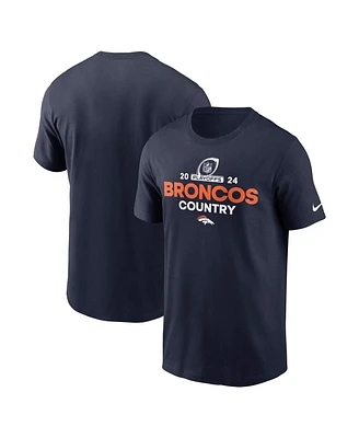 Nike Men's Navy Denver Broncos 2024 Nfl Playoffs T-Shirt