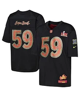 Nike Big Boys and Girls Black Super Bowl Lix Game Jersey