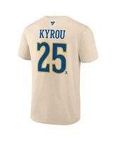 Fanatics Jordan Men's Kyrou Cream St. Louis Blues 2025 Nhl Winter Classic Authentic Stack Name Number T-Shirt