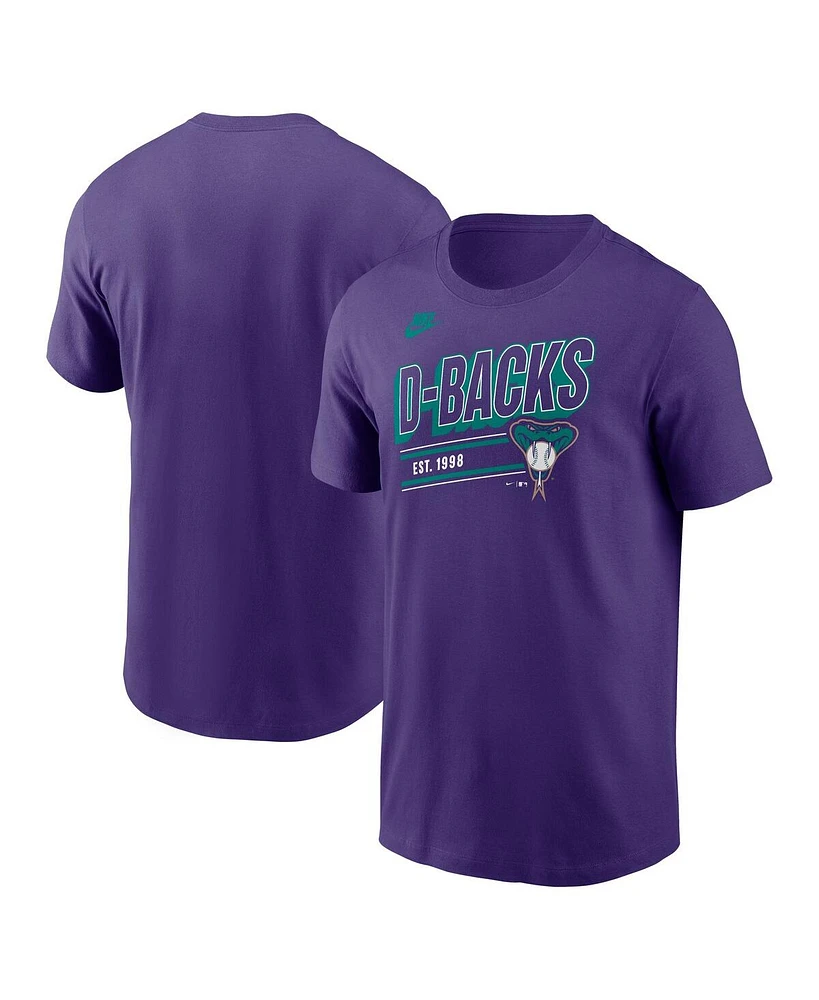 Nike Men's Purple Arizona Diamondbacks Cooperstown Collection Retro T-Shirt