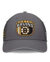 Fanatics Men's Gray Boston Bruins Home Ice Flex Hat