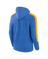 Fanatics Men's Heather Powder Blue Los Angeles Chargers Gains Full-Zip Hoodie