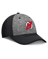 Fanatics Men's Gray/Black New Jersey Devils Fundamental Top Shelf 2-Tone Flex Hat