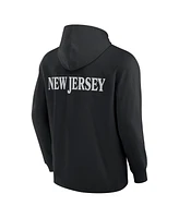 Fanatics Men's Black New Jersey Devils Elements Blaze Tri-Blend Long Sleeve Hoodie T-Shirt