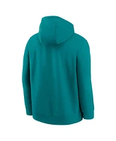 Nike Men's Aqua Miami Dolphins Rewind Club Logo Pullover Hoodie