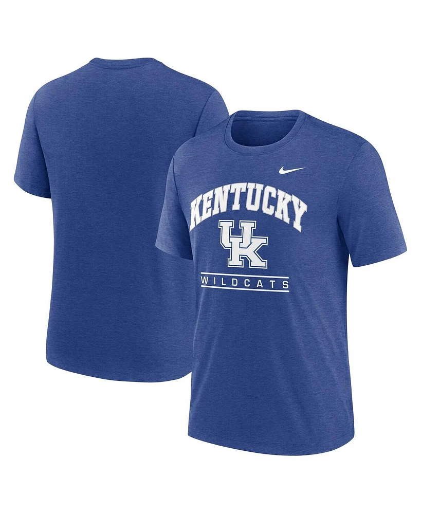 Nike Men's Royal Kentucky Wildcats Arch Over Logo Tri-Blend T-Shirt