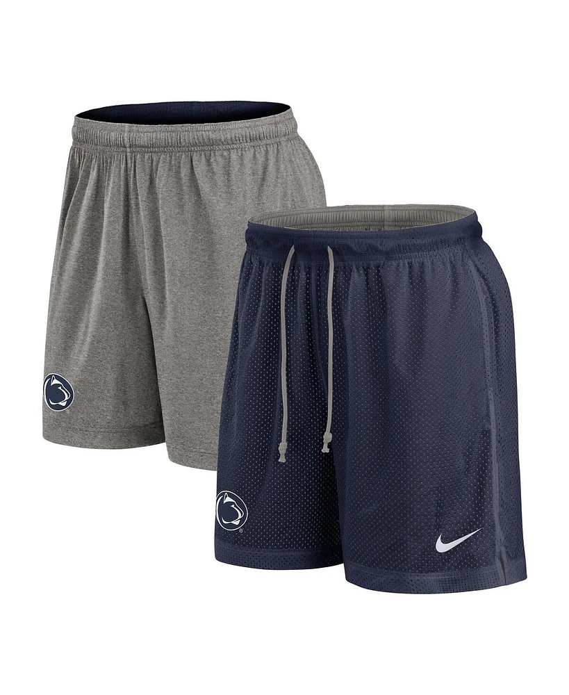 Nike Men's Navy/Heather Gray Penn State Nittany Lions Player Reversible Shorts