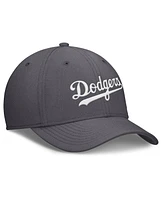 Nike Men's Gray Los Angeles Dodgers Swoosh Performance Flex Hat