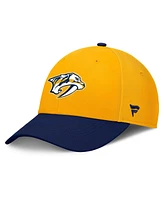 Fanatics Men's Gold/Navy Nashville Predators Authentic Pro Rink Flex Hat