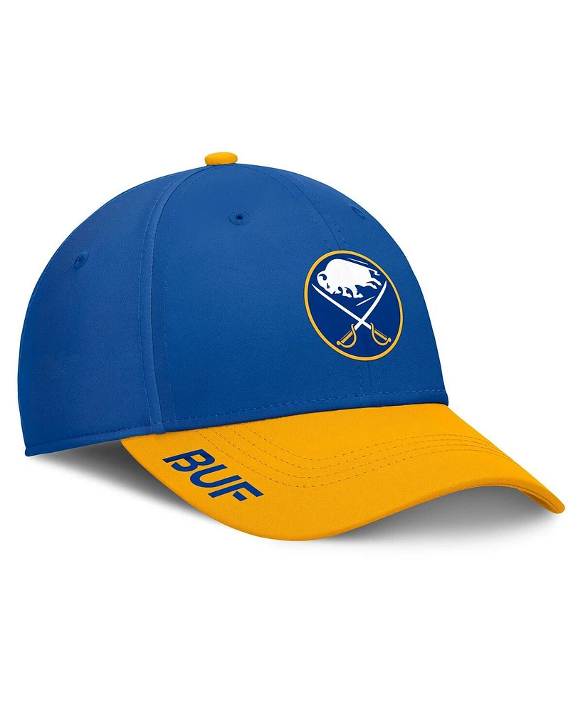 Fanatics Men's Royal/Gold Buffalo Sabres Authentic Pro Rink Flex Hat