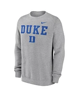 Nike Men's Heather Gray Duke Blue Devils Primetime Primary Stack Pullover Sweatshirt