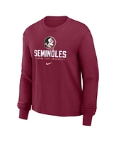 Nike Women's Garnet Florida State Seminoles Primetime University Boxy Long Sleeve T-Shirt