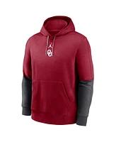 Jordan Men's Crimson/Anthracite Oklahoma Sooners 2024 Sideline Club Pullover Hoodie