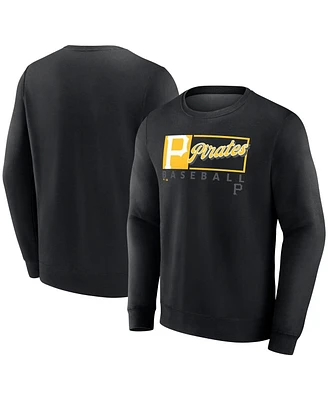 Fanatics Men's Black Pittsburgh Pirates Focus Fleece Pullover Sweatshirt