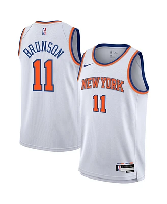 Nike Big Boys and Girls Jalen Brunson White New York Knicks Association Swingman Jersey