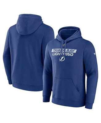 Fanatics Men's Blue Tampa Bay Lightning Authentic Pro Core Primary Fleece Pullover Hoodie