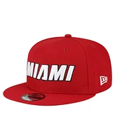 New Era Men's Red Miami Heat Jersey Hook Statement Edition 9FIFTY Snapback Hat