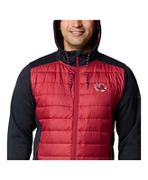 Columbia Men's Black/Garnet South Carolina Gamecocks Out-Shield Hybrid Full-Zip Hoodie Jacket