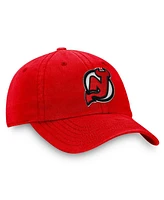 Fanatics Men's Red New Jersey Devils Core Primary Logo Adjustable Hat