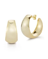 Rachel Zoe 14K Gold Plated Sterling Silver Bold Wide Hoop Earrings