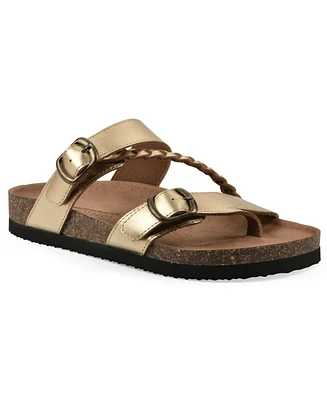 White Mountain Women's Hammy Round Toe Flat Sandals