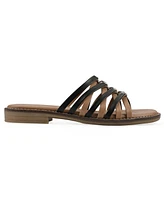 White Mountain Women's Mazy Slip-On Flat Sandals