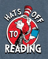Dr. Seuss Big Boys Hats Off to Reading Graphic T-Shirt