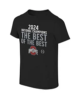 The Victory Big Boys and Girls Black Ohio State Buckeyes College Football Playoff 2024 National Champions Best Of T-Shirt